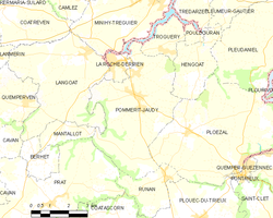 Map commune FR insee code 22247